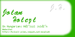 jolan holczl business card